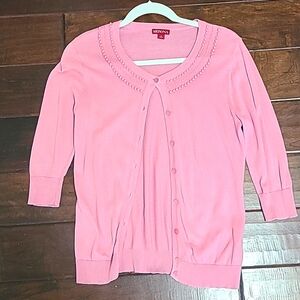 Merona 3/4 Sleeve Cardigan, Mauve Rose